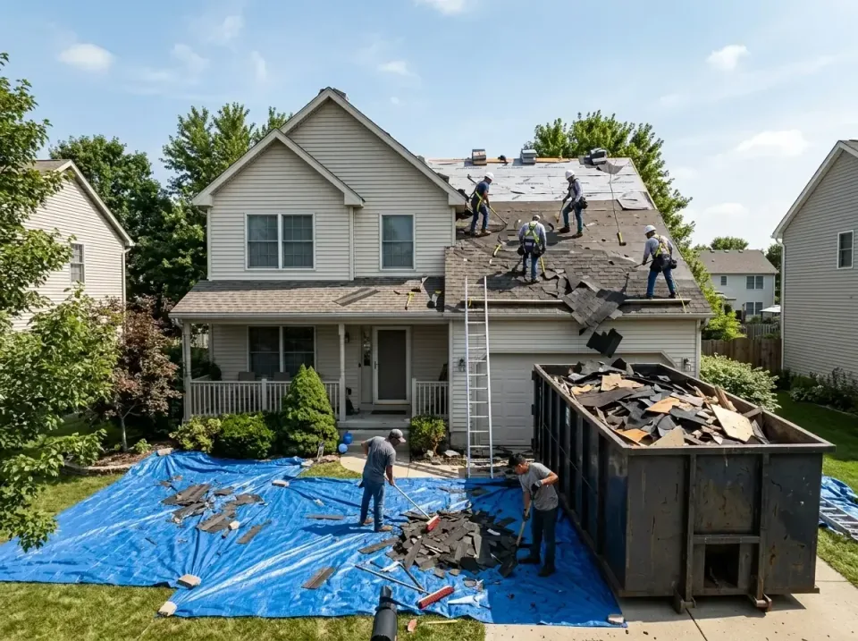 roof-replacement-debris-remova-004 — frequently asked questions, Cheapest Dumpster Rentals in Beach Park, IL